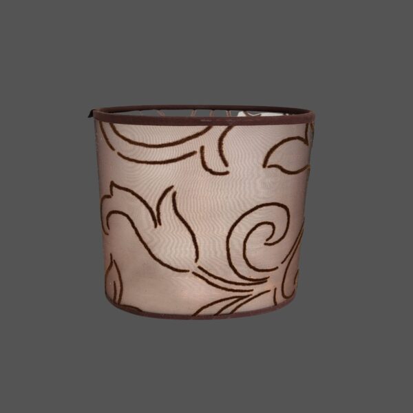 Schirm oval braun Muster